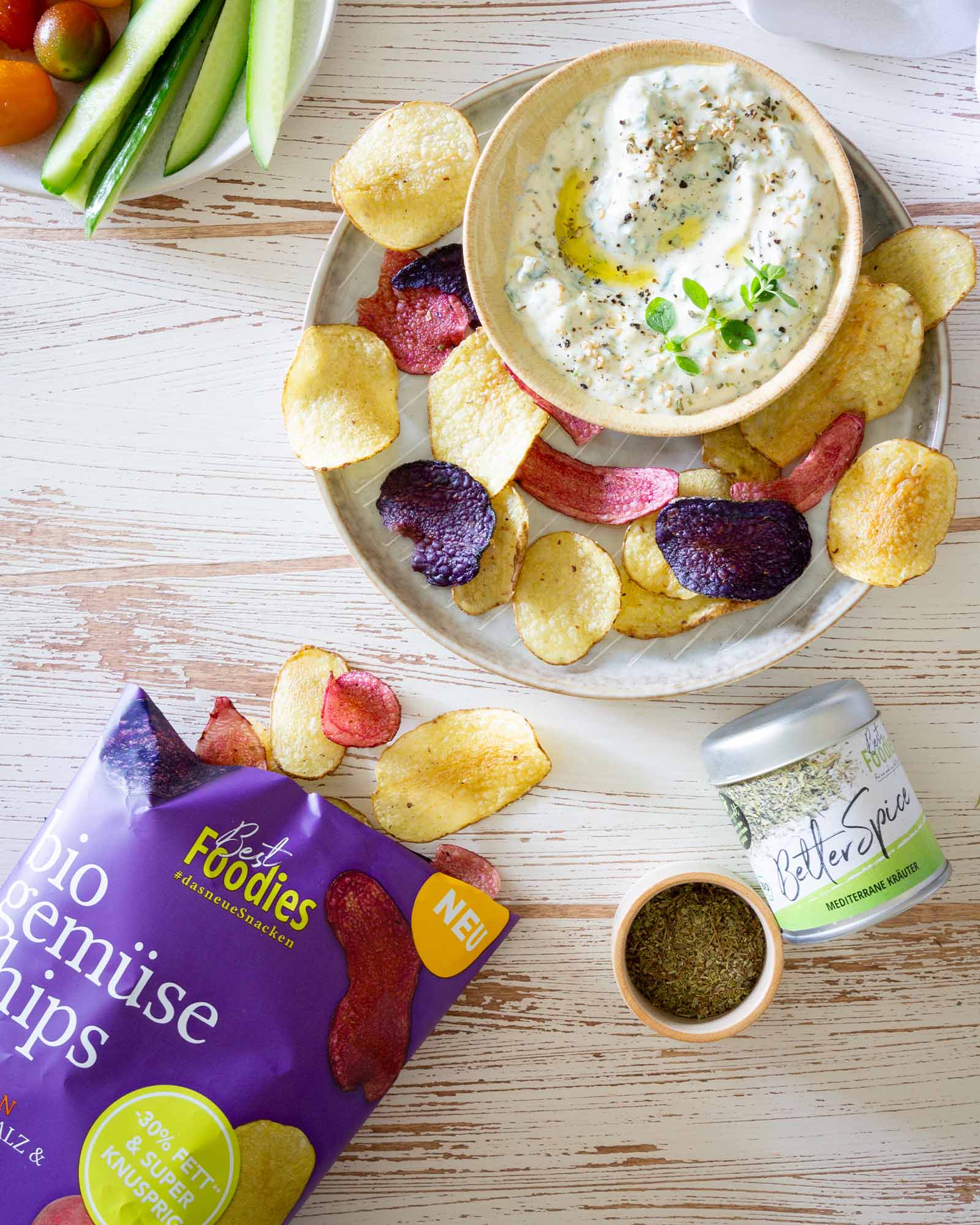 Best Foodies - bio gemüse chips - Bunte Kartoffeln mit Alpensalz & schwarzem Pfeffer - 70g (10 Stück je VPE)