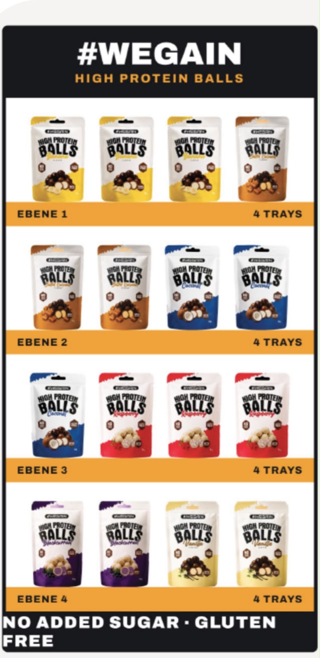WeGain High Protein Balls Display