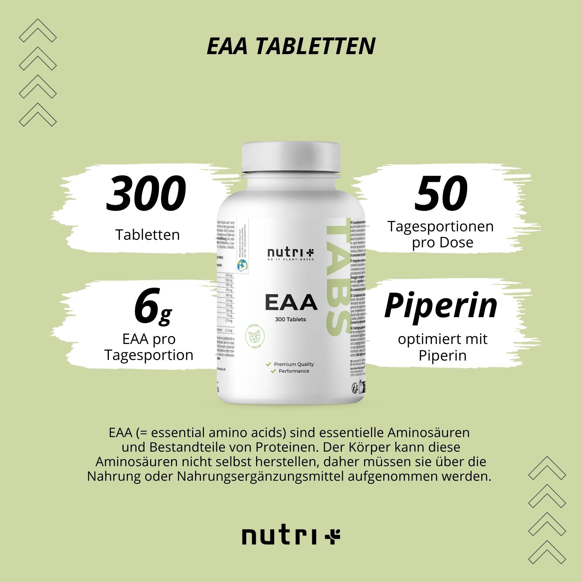 Nutri+ - EAA Tabletten - 300 Tabletten