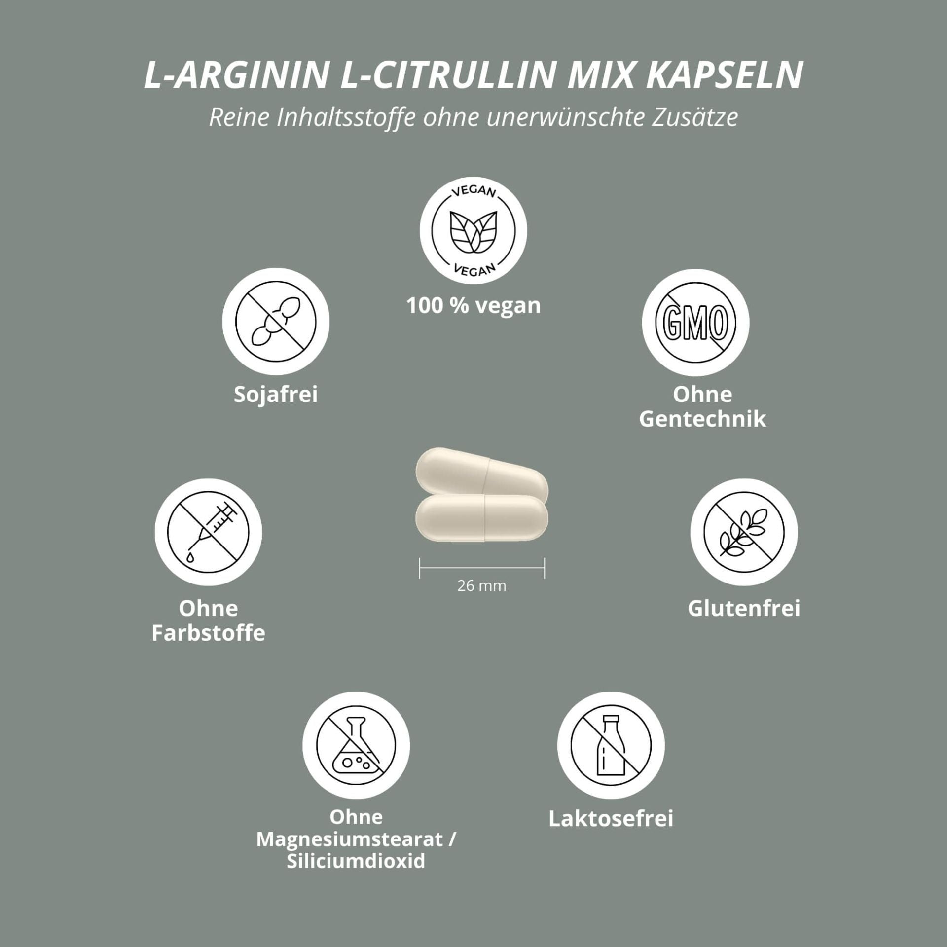 Nutri+ - L-Arginin L-Citrullin Mix - 360 Kapseln