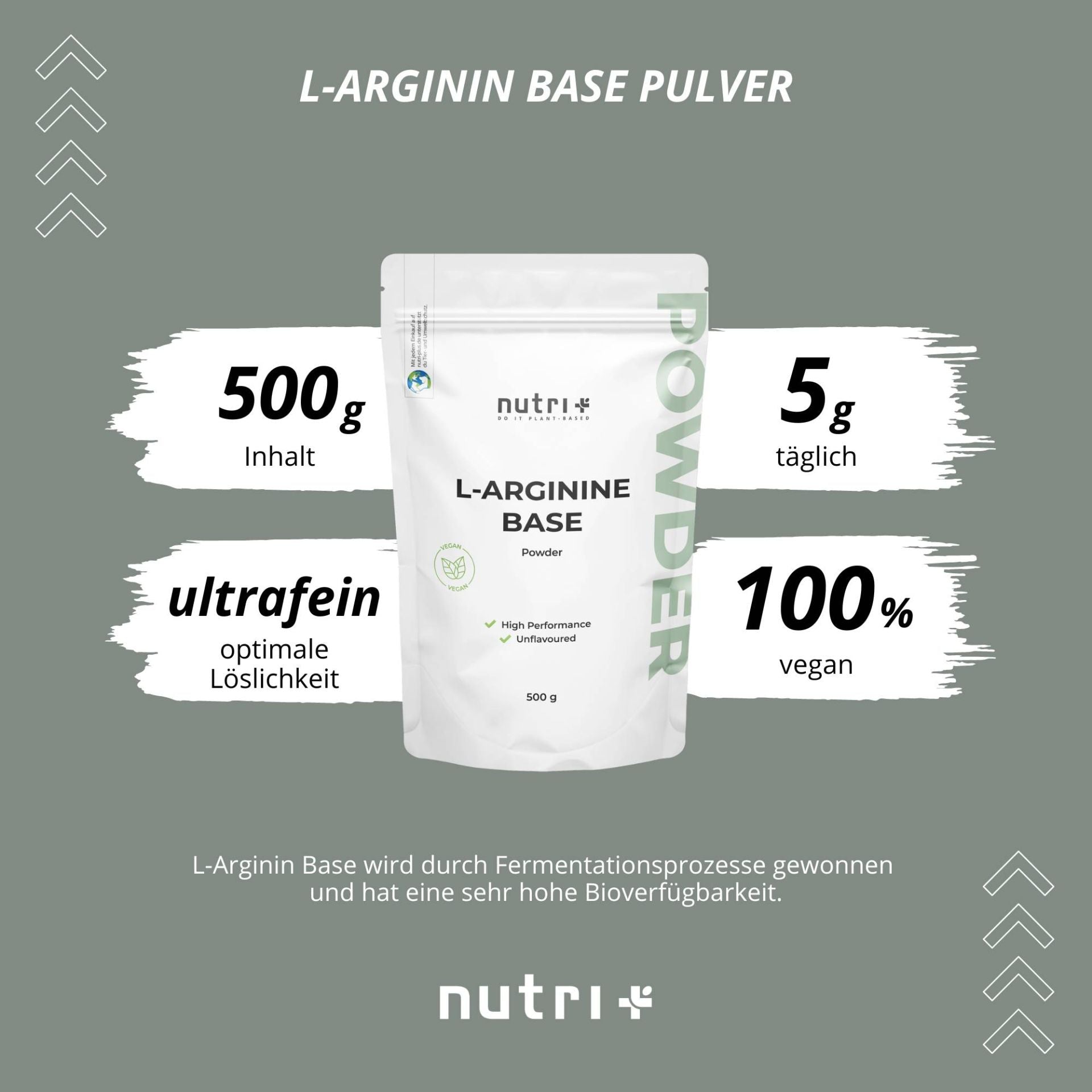 Nutri+ -L-Arginin Base Pulver