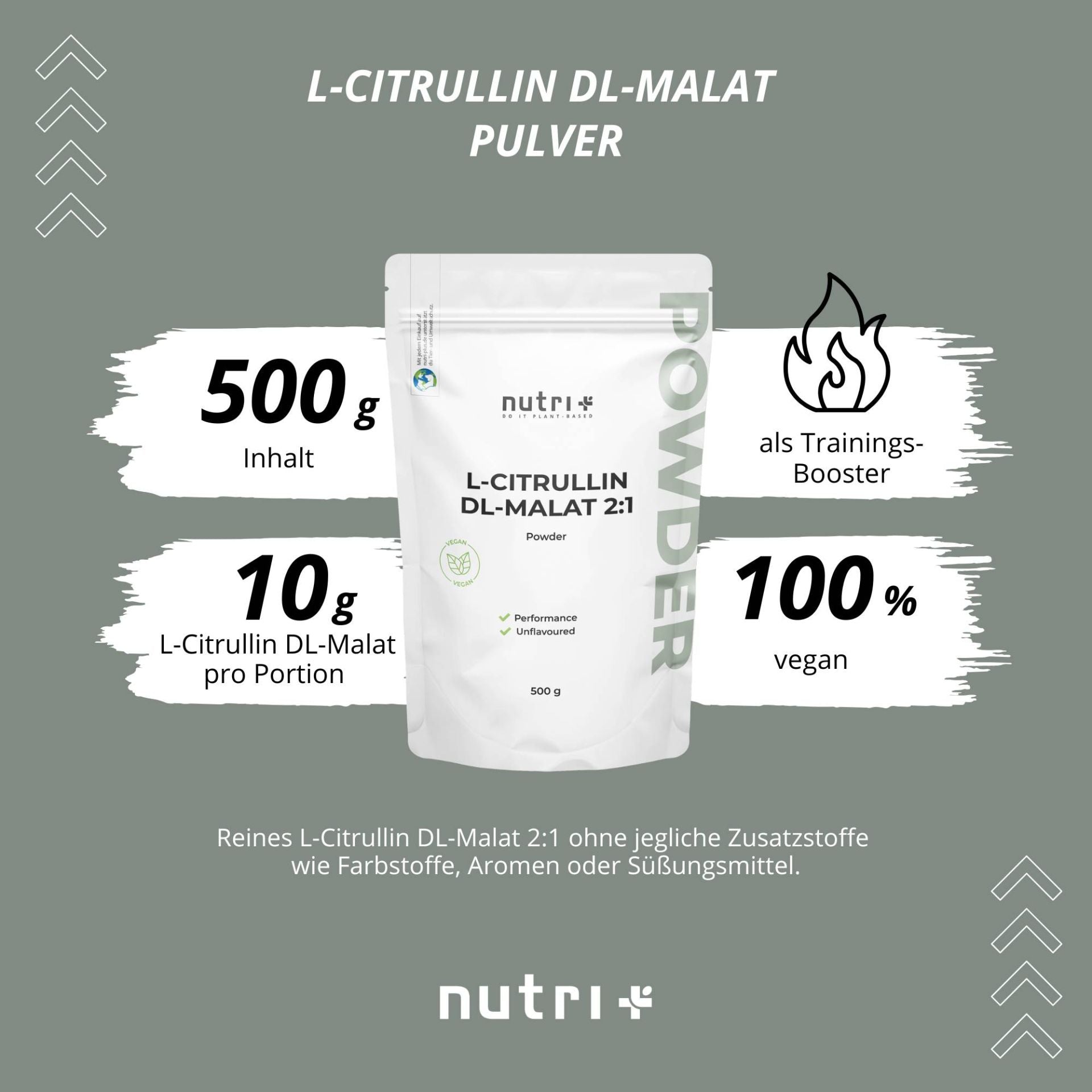 Nutri+ - L-Citrullin DL-Malat 2:1 - Pulver - 500g