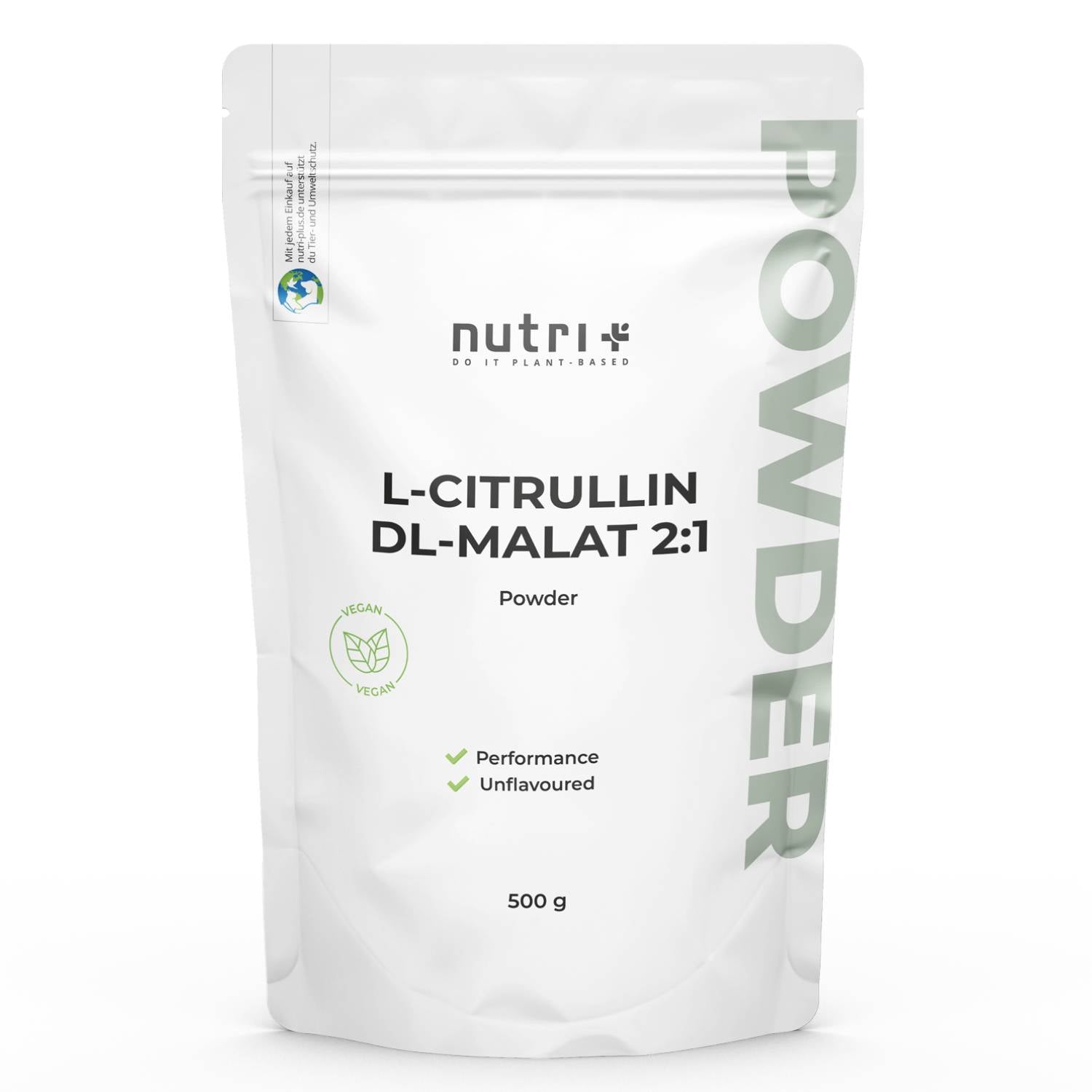 Nutri+ - L-Citrullin DL-Malat 2:1 - Pulver - 500g