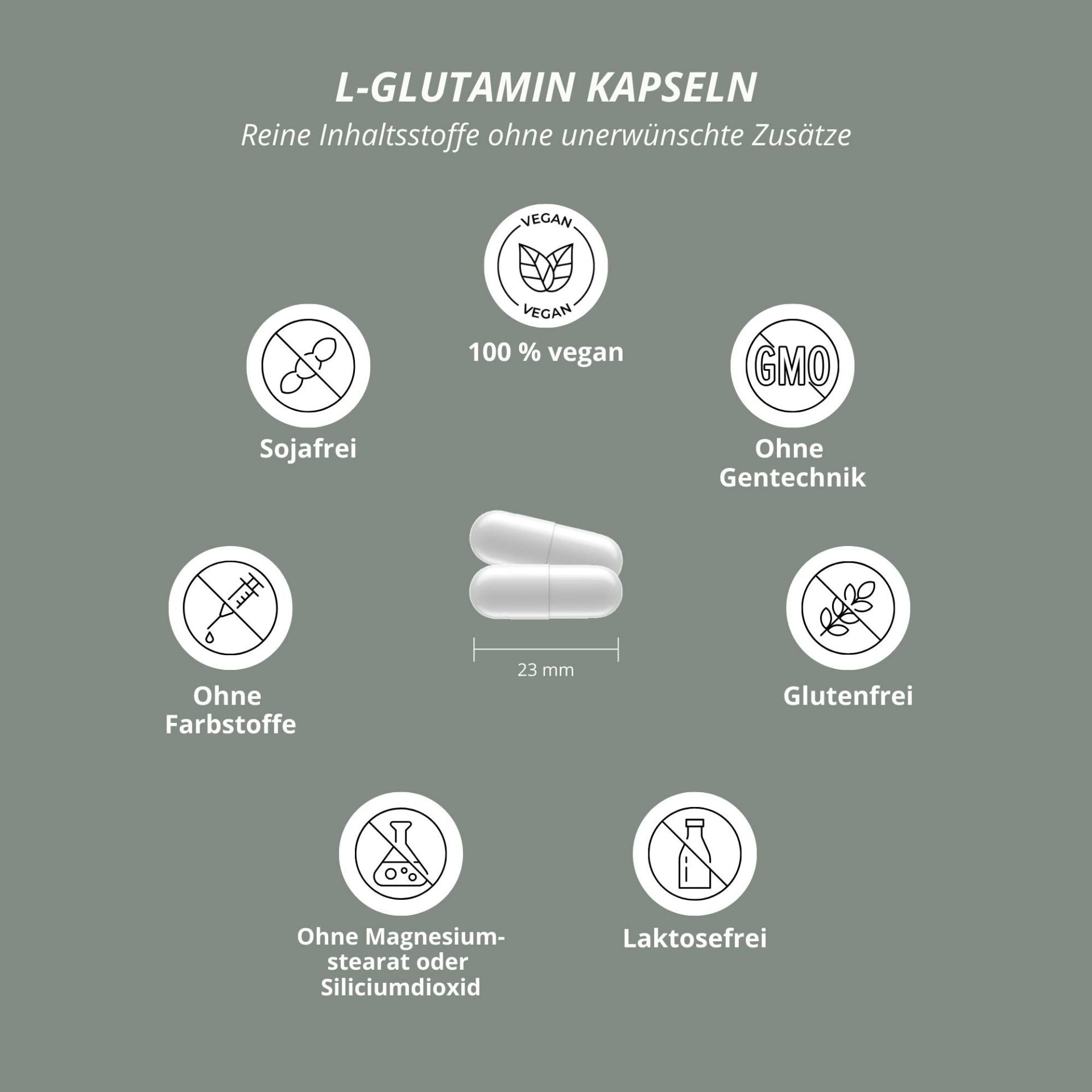 Nutri+ - L-Glutamin Kapseln  - 240 Kapseln