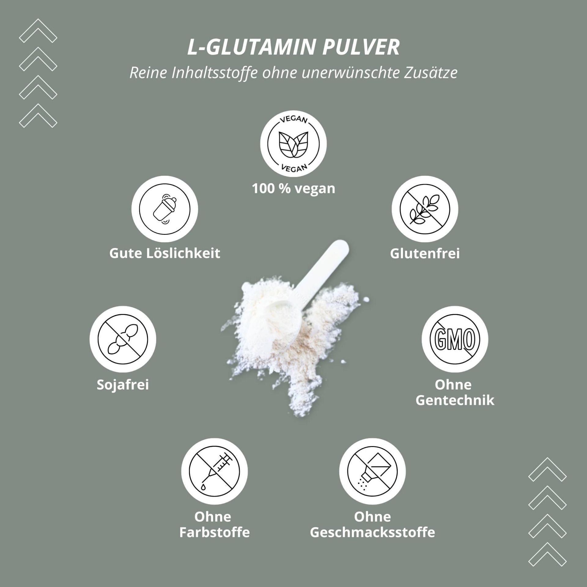 Nutri+ -L-Glutamin Pulver  - 500g