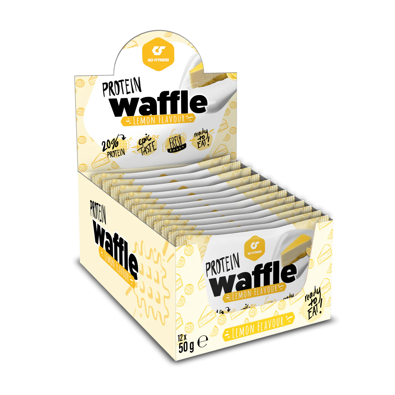 GoFitness Nutrition - Protein Waffel - White Chocolate Lemon - 50g (12 Stück)