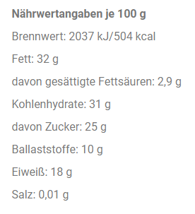 Snack mit Mandeln und getrockneten Beeren für unterwegs