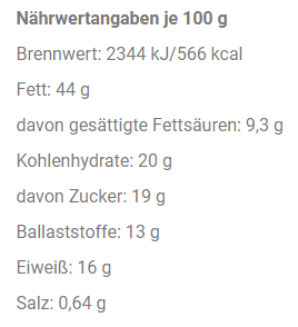 Energieriegel mit natürlichem Meersalz und Nüssen