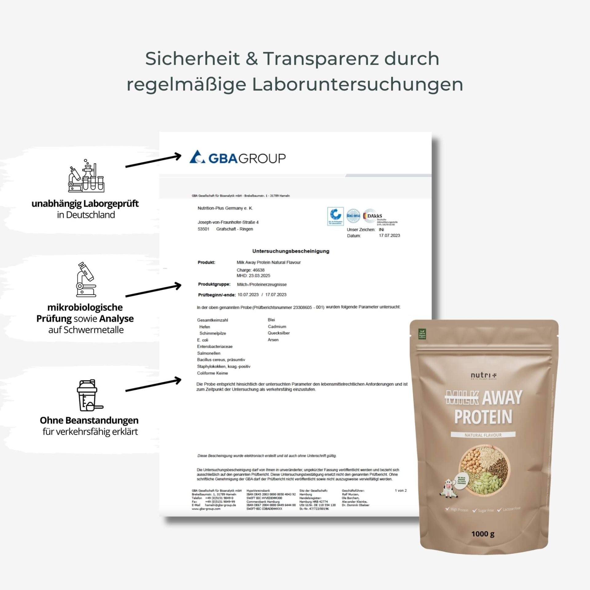 Nutri+ - Milk Away Protein - 1000 g