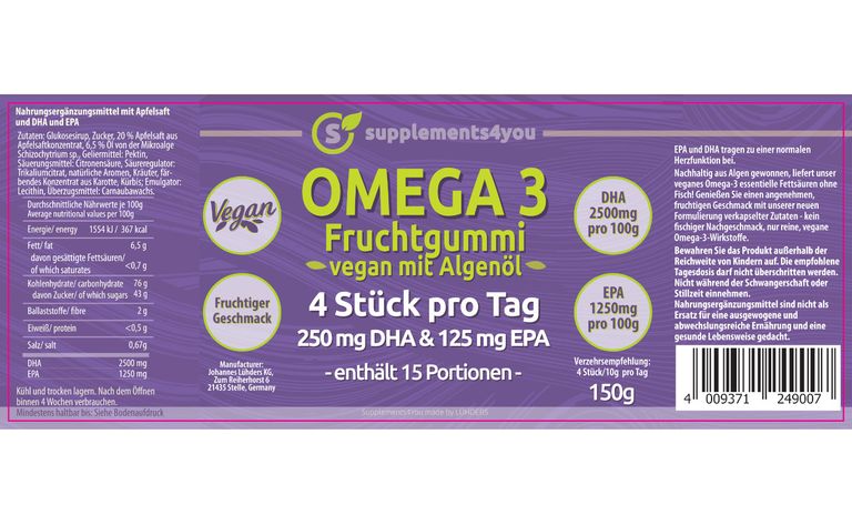 Pflanzliche Omega-3 Kapseln ohne Fischgeschmack – für gesunde Fettsäuren