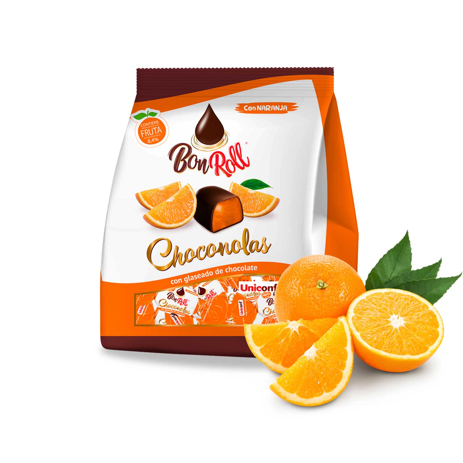 Bon Roll Chocolonas Zartbitterschokolade 72g (Karton mit 12 Stück)