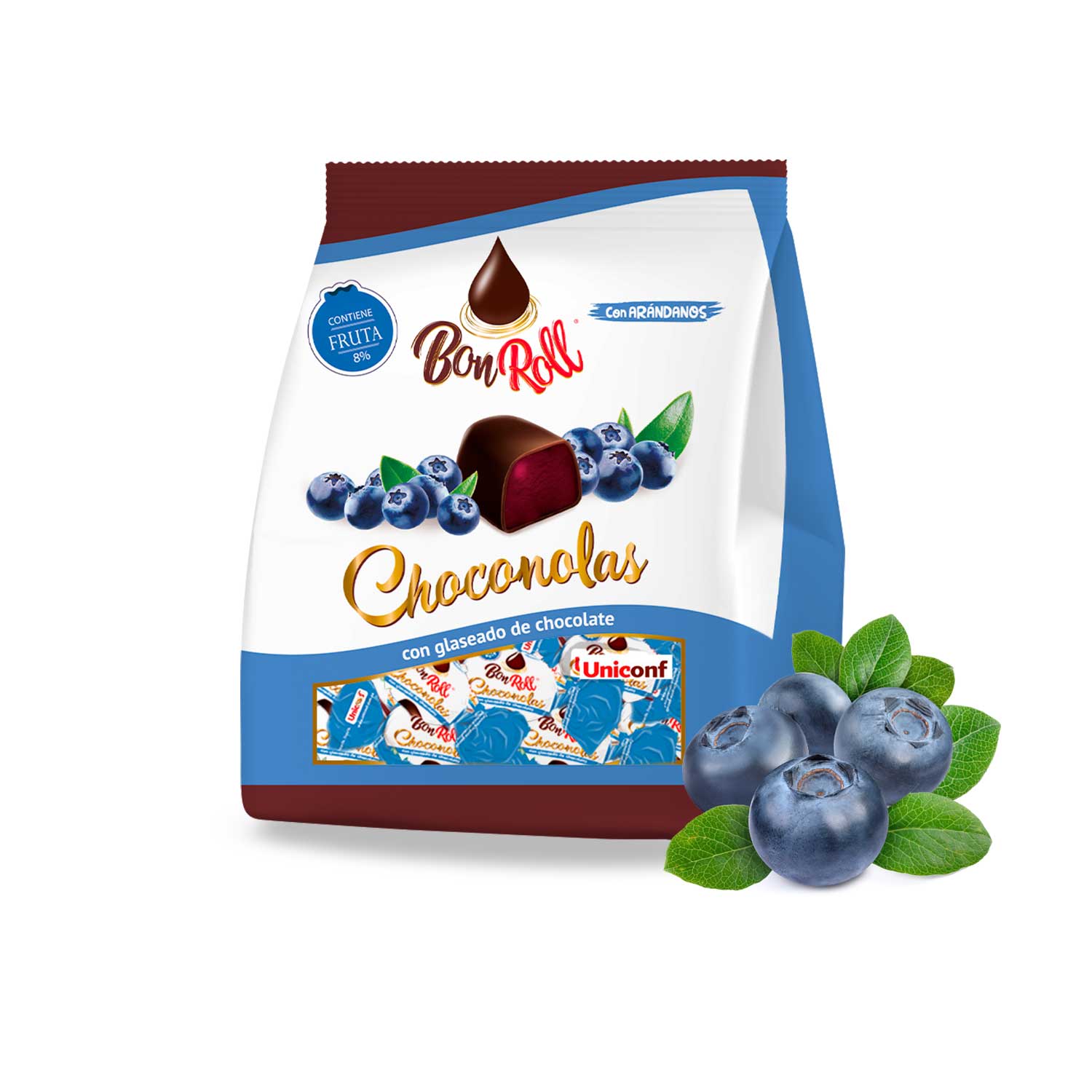 Bon Roll Chocolonas Zartbitterschokolade 72g (Karton mit 12 Stück)