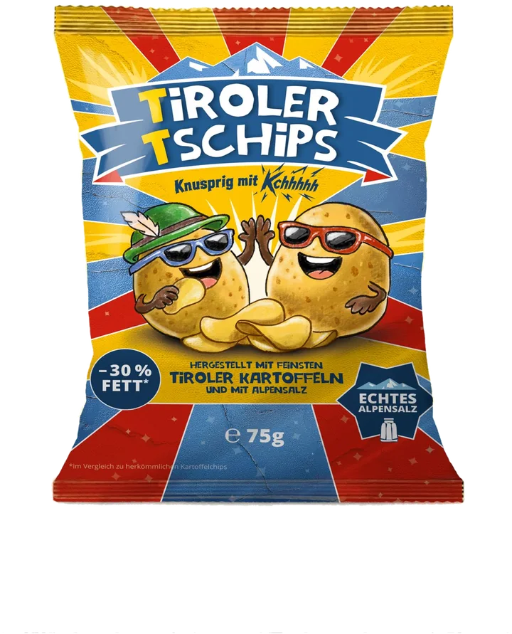 Tiroler Tschips mit Alpensalz (Karton mit 10 Stück)