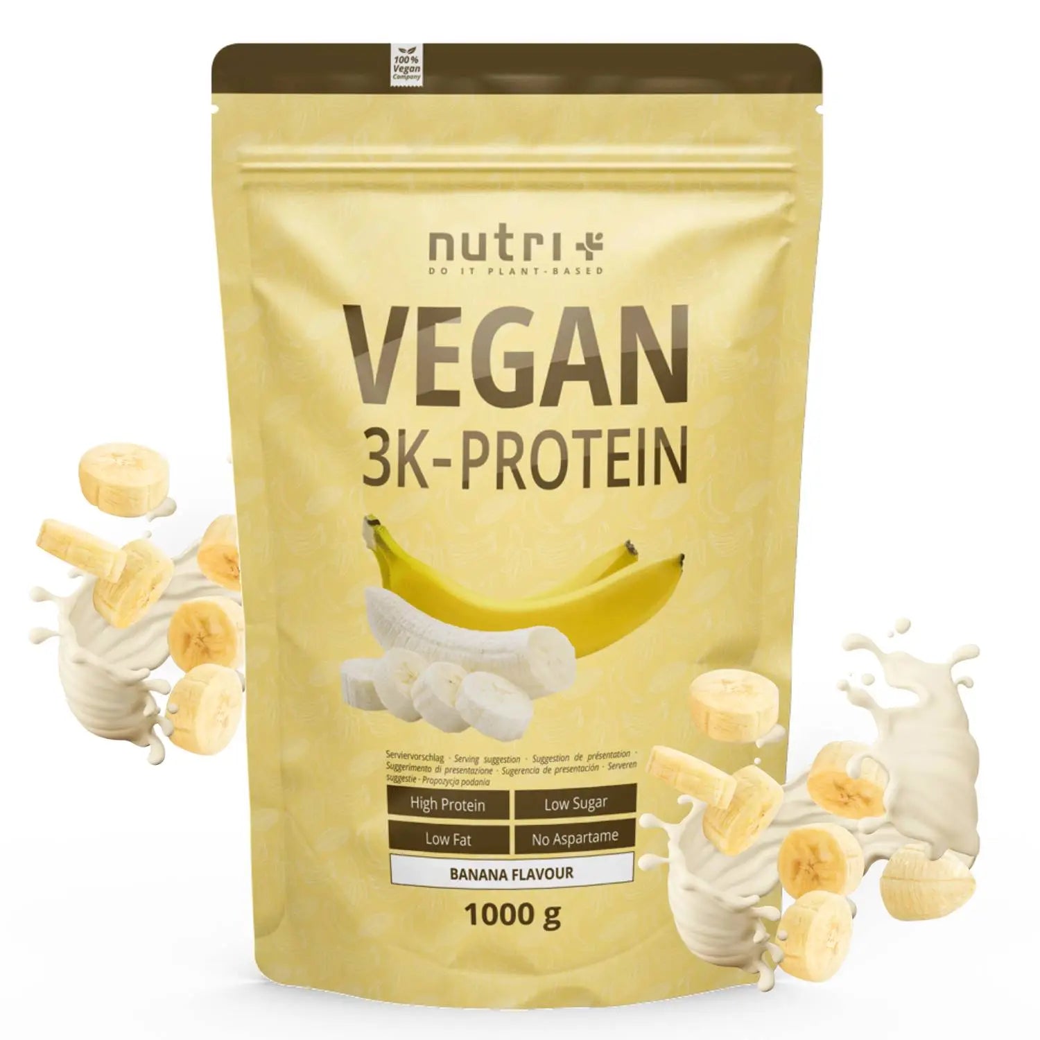 Nutri+ - Vegan 3K Proteinpulver - 1000 g