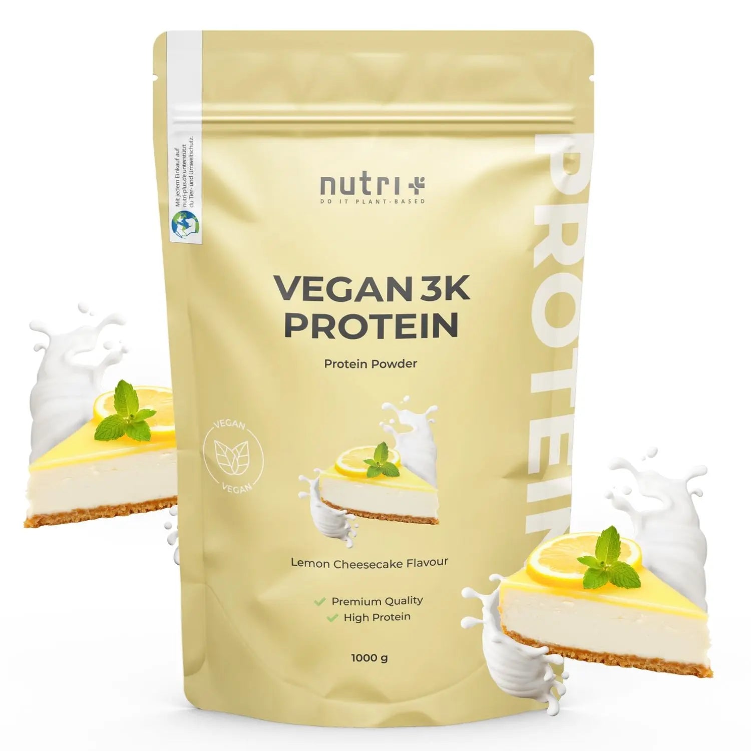 Nutri+ - Vegan 3K Proteinpulver - 1000 g