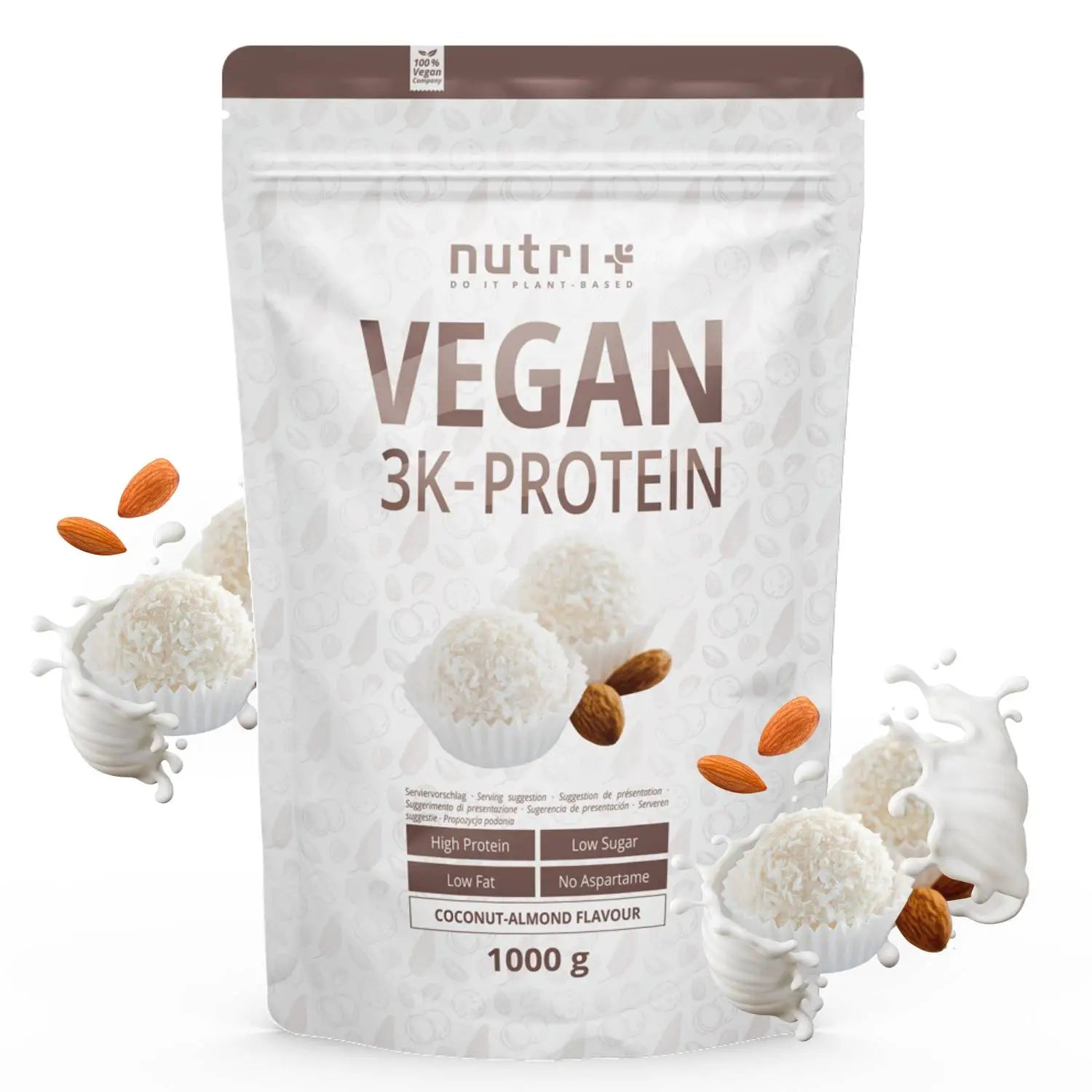 Nutri+ - Vegan 3K Proteinpulver - 1000 g