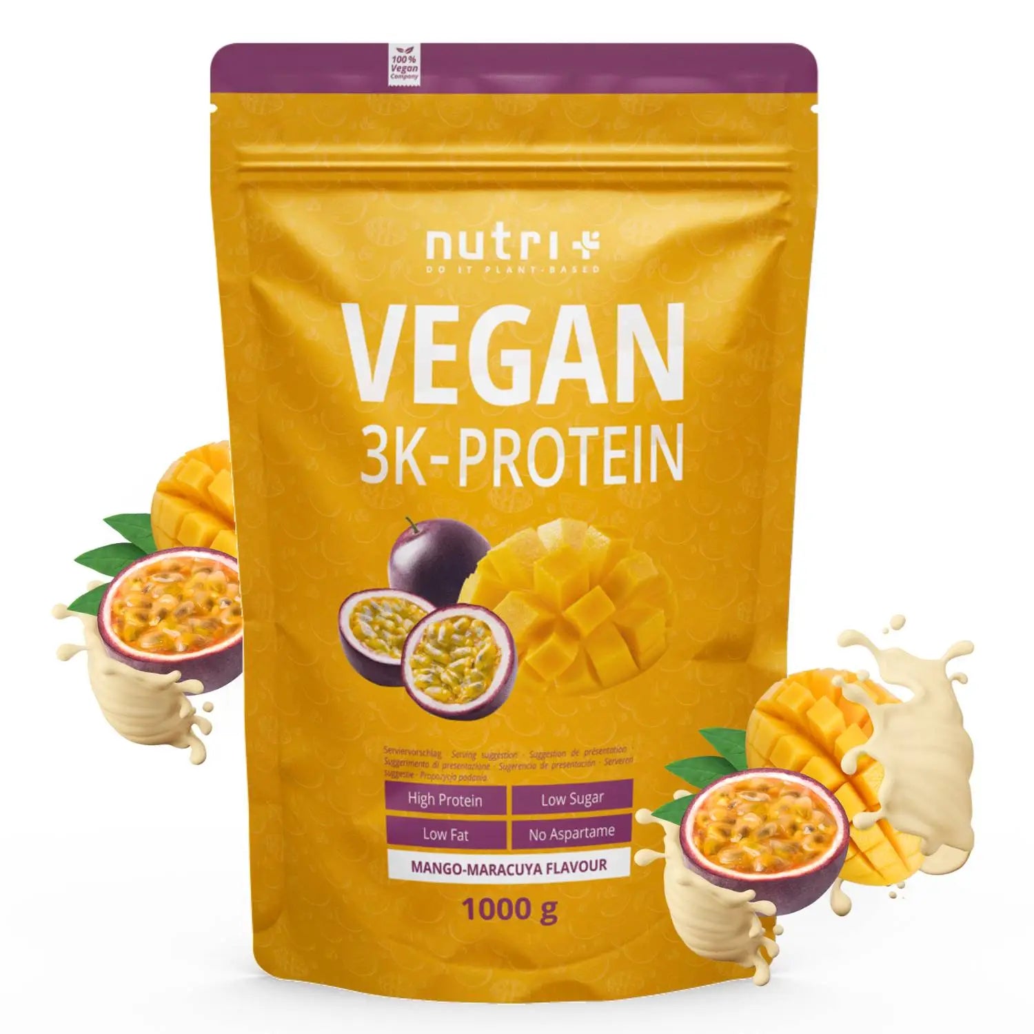 Nutri+ - Vegan 3K Proteinpulver - 1000 g