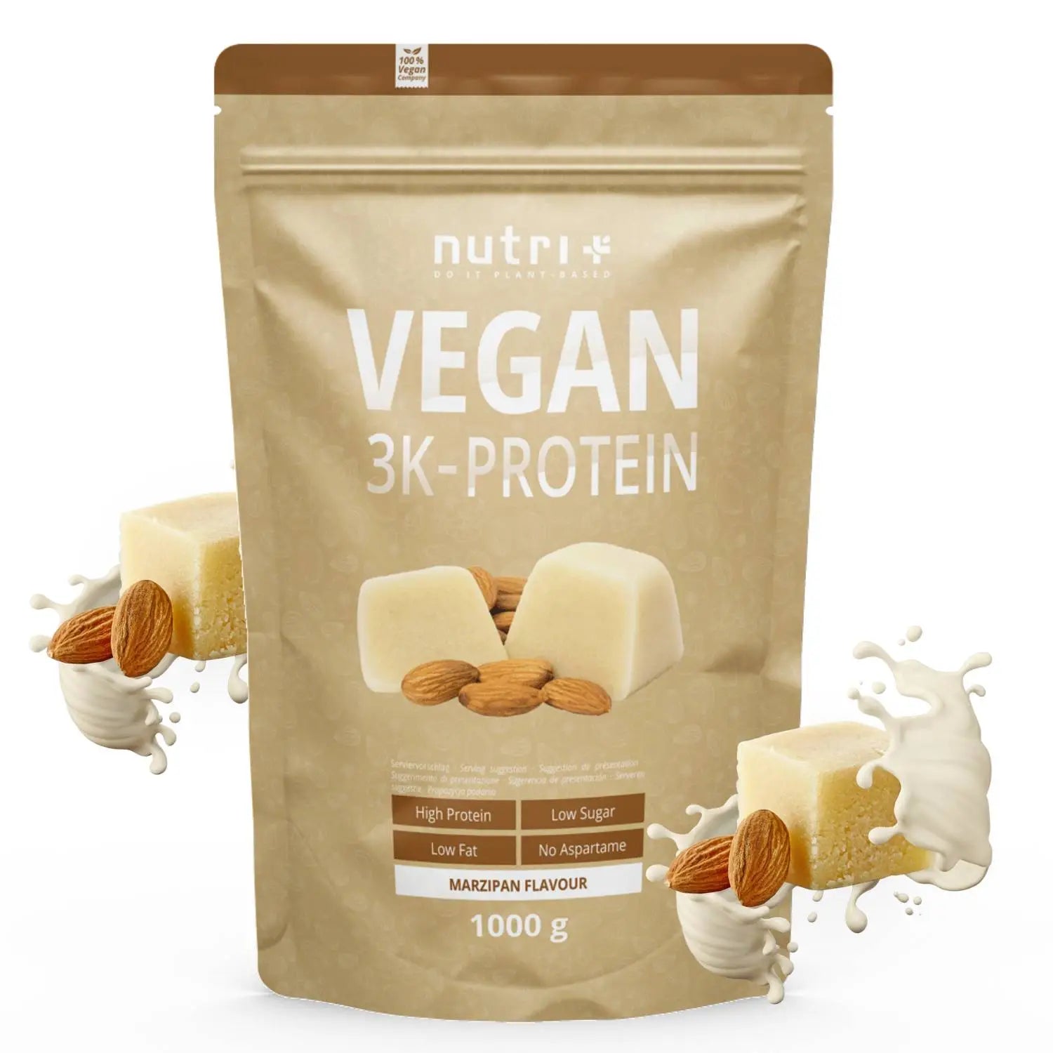 Nutri+ - Vegan 3K Proteinpulver - 1000 g