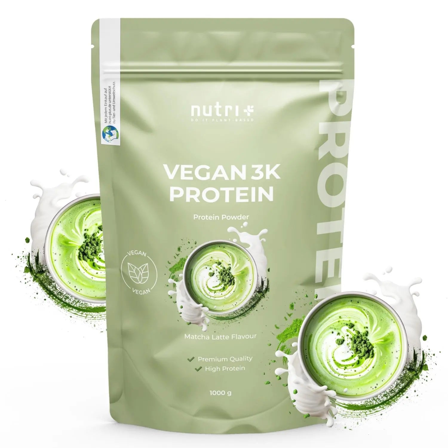 Nutri+ - Vegan 3K Proteinpulver - 1000 g