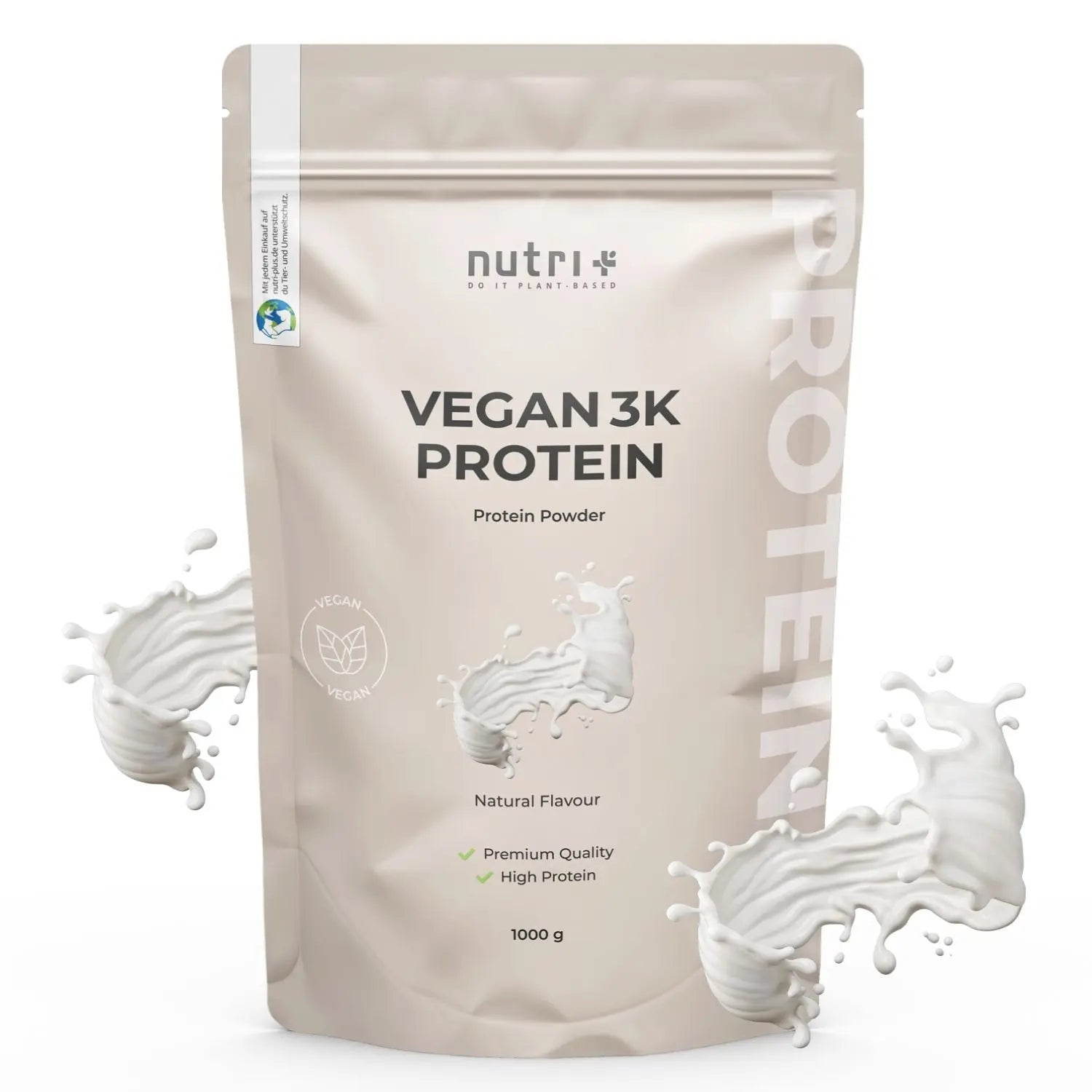 Nutri+ - Vegan 3K Proteinpulver - 1000 g