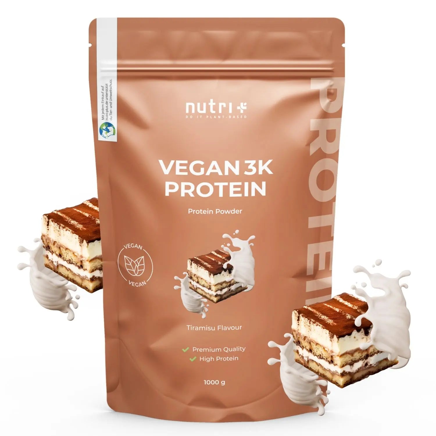 Nutri+ - Vegan 3K Proteinpulver - 1000 g