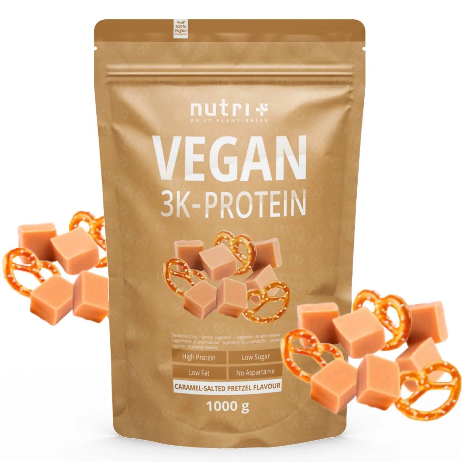 Nutri+ - Vegan 3K Proteinpulver - 1000 g