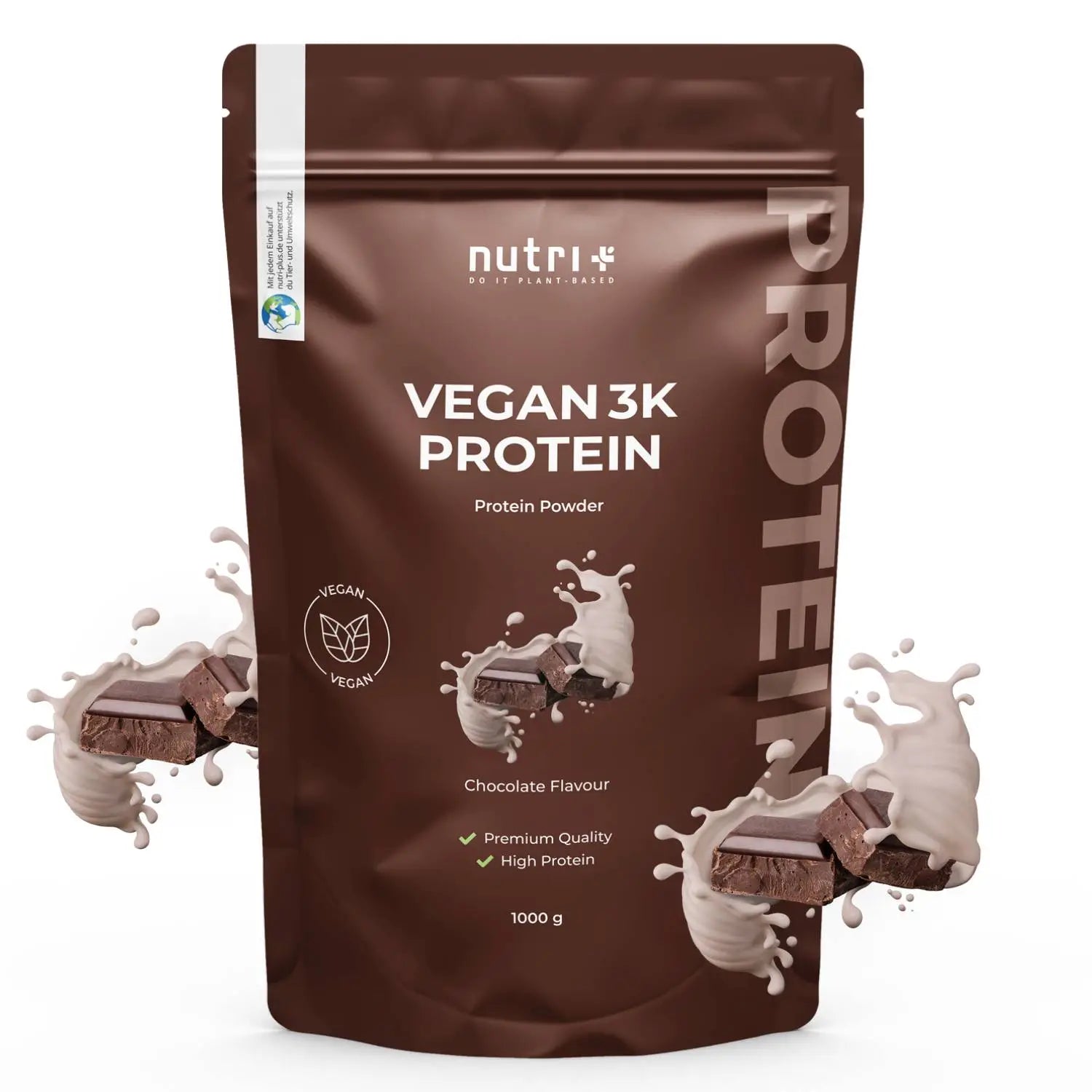 Nutri+ - Vegan 3K Proteinpulver - 1000 g