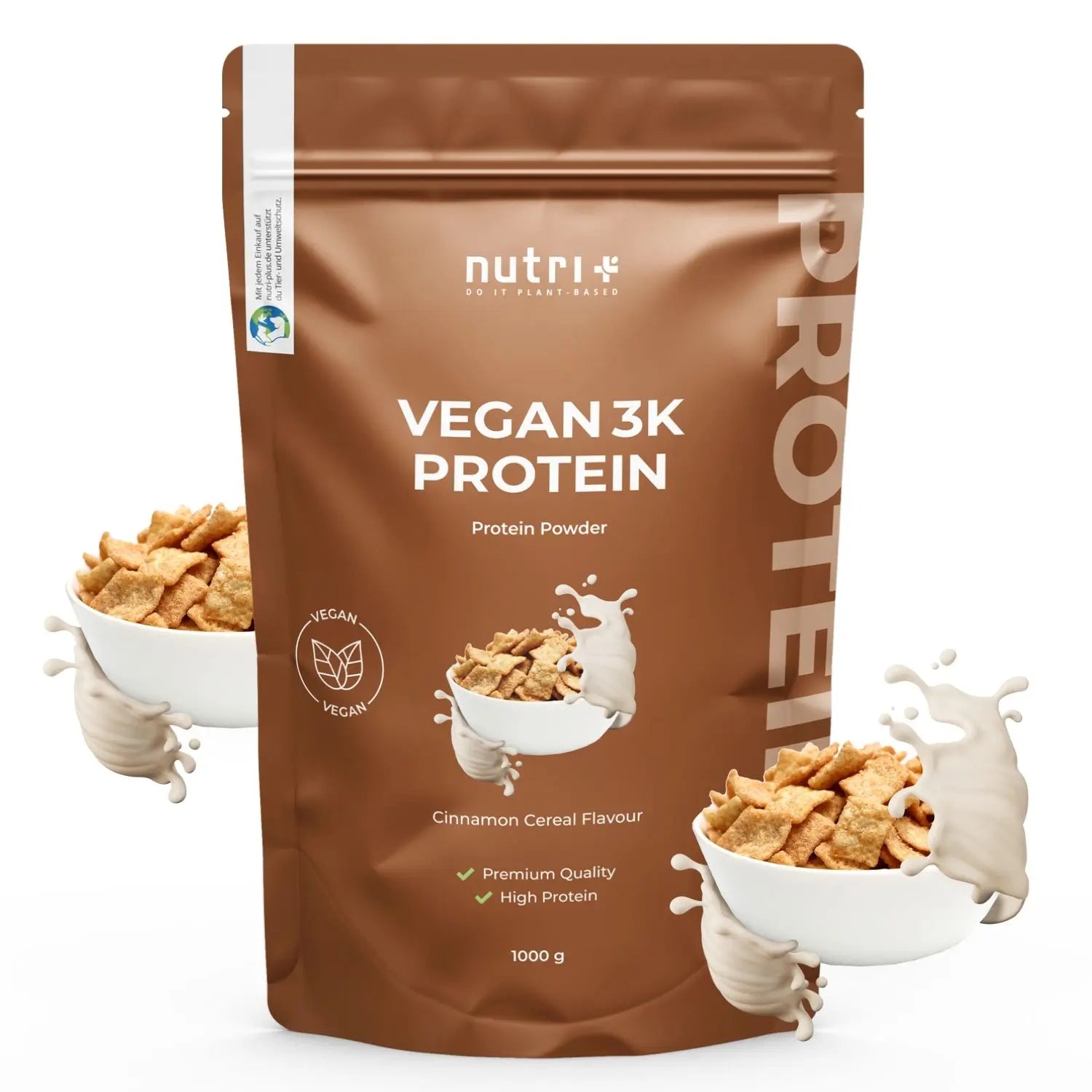 Nutri+ - Vegan 3K Proteinpulver - 1000 g