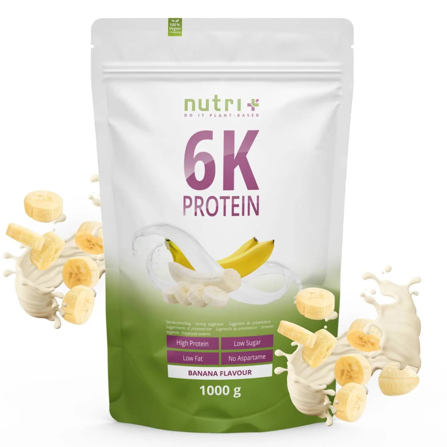 Nutri+ - Vegan 6K Proteinpulver - 1000 g