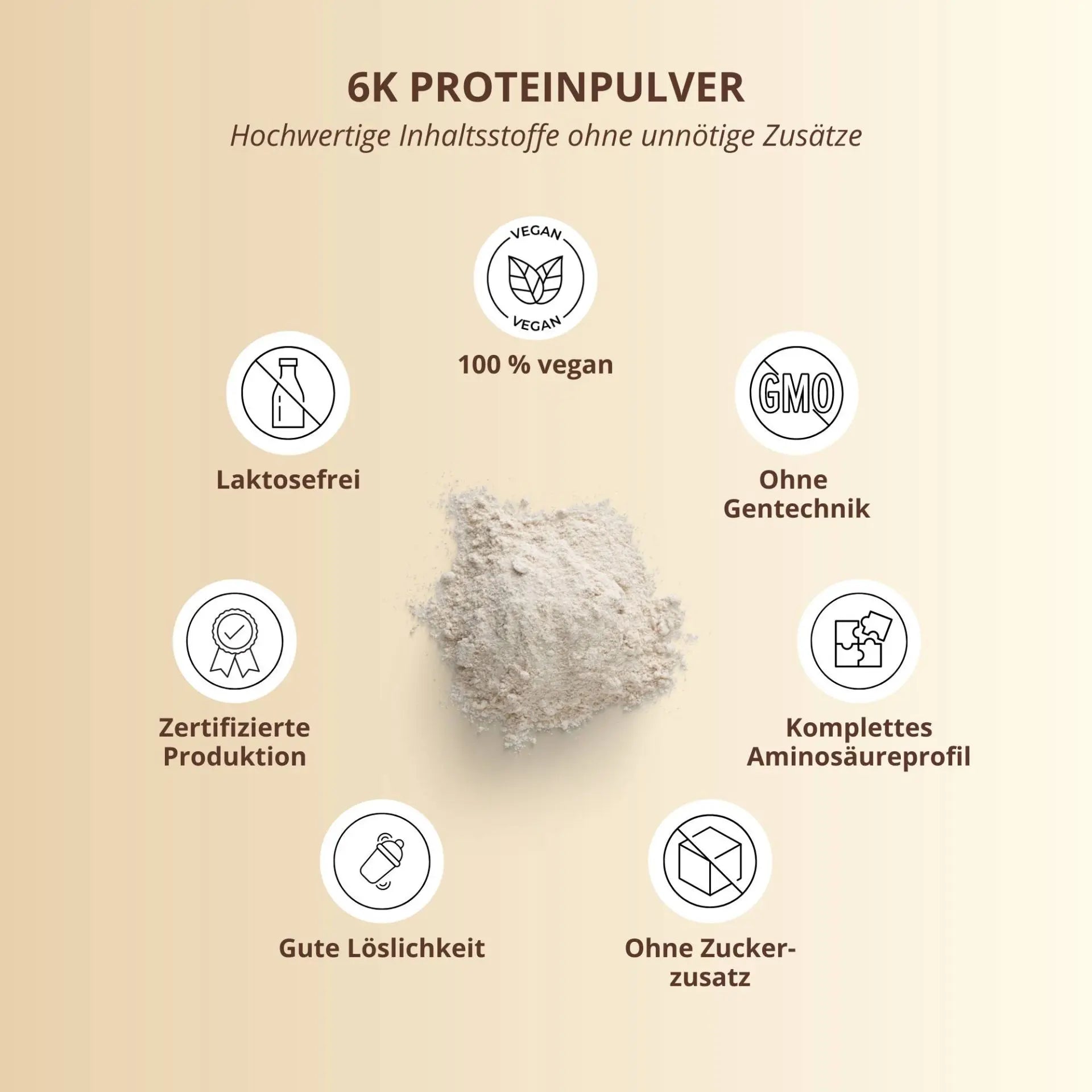 Nutri+ - Vegan 6K Proteinpulver - 1000 g
