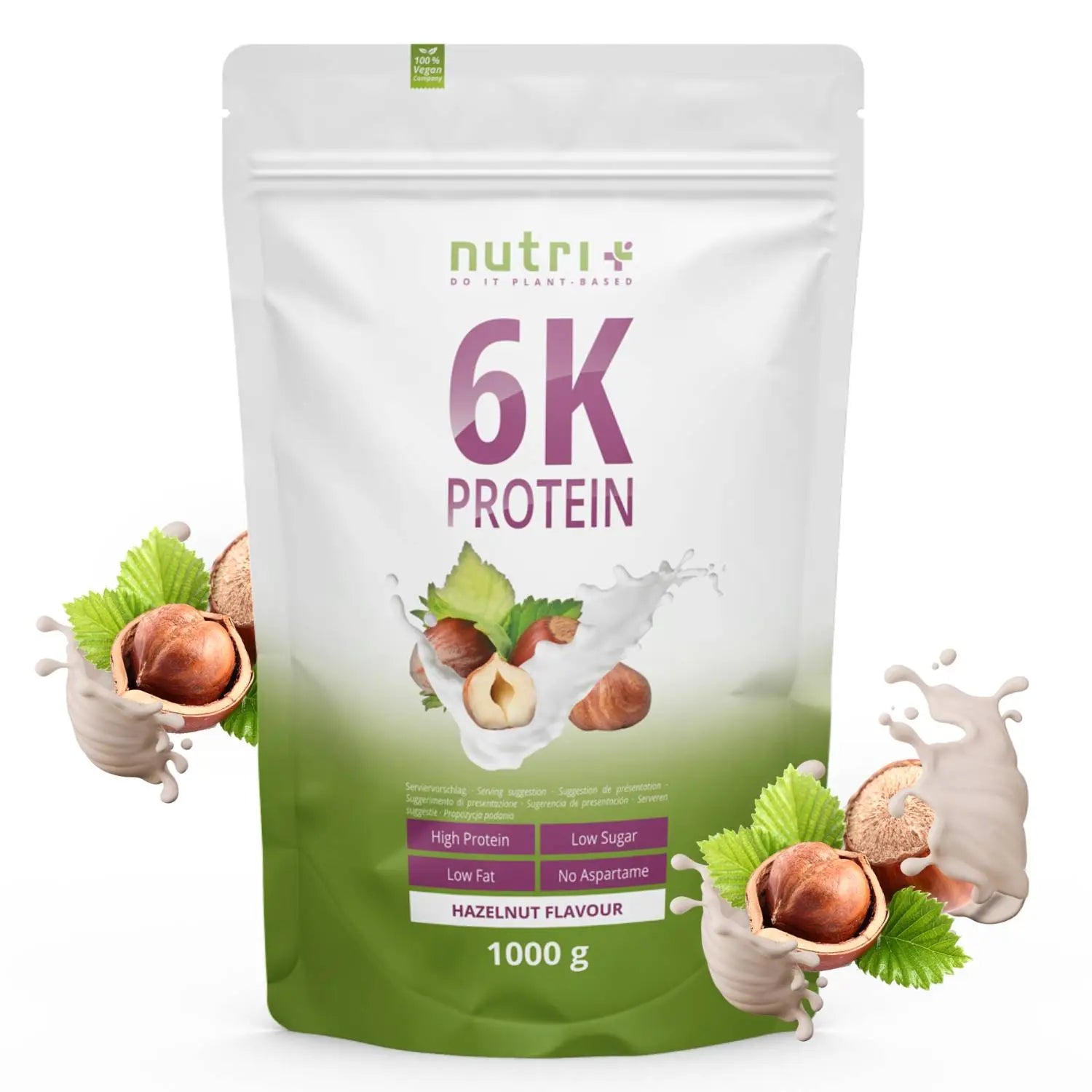 Nutri+ - Vegan 6K Proteinpulver - 1000 g