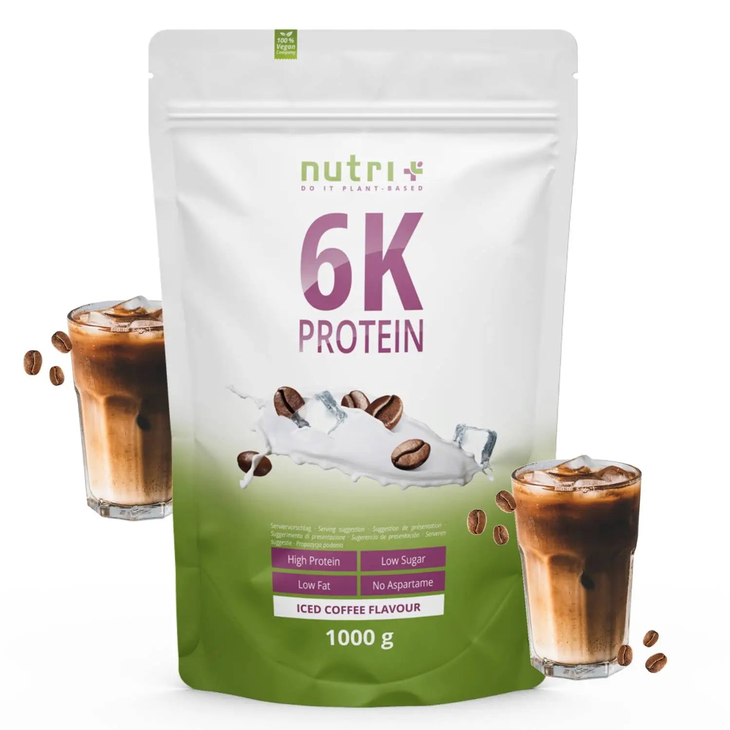 Nutri+ - Vegan 6K Proteinpulver - 1000 g
