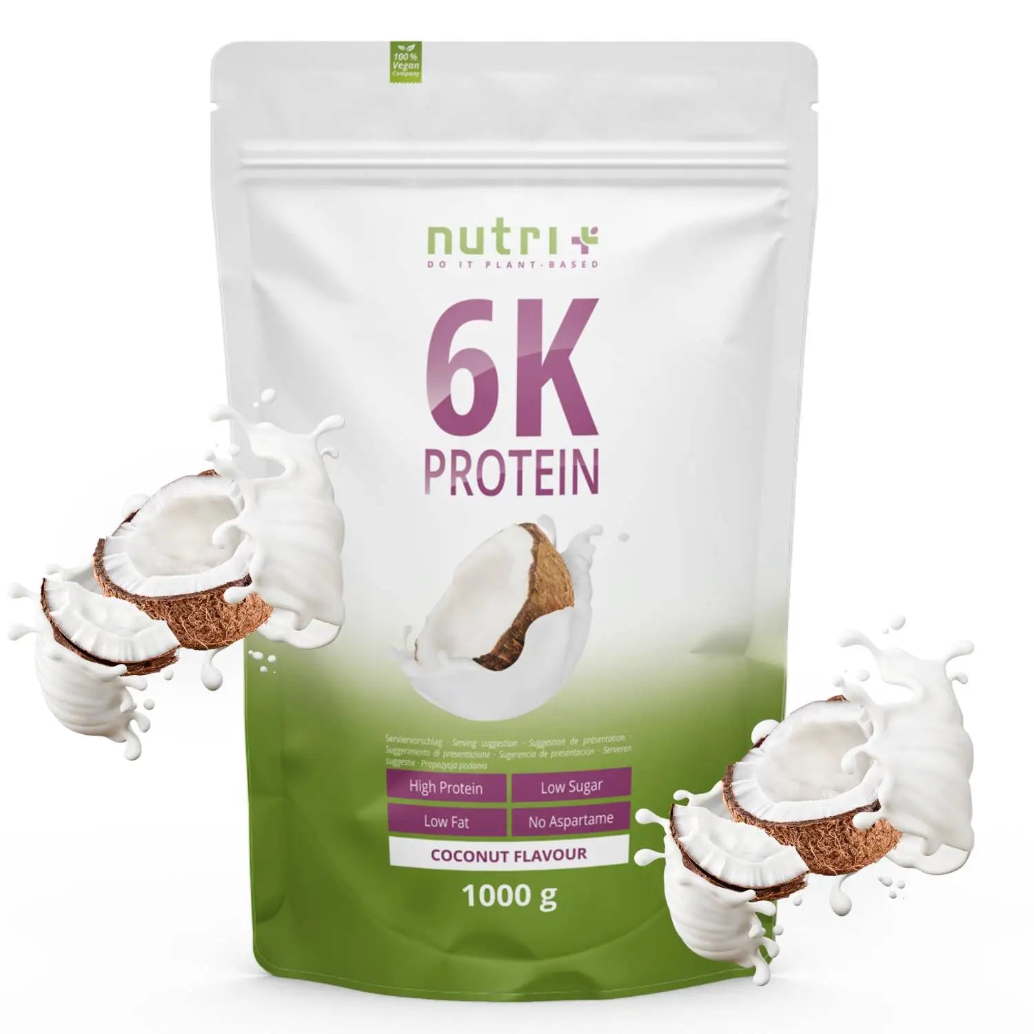 Nutri+ - Vegan 6K Proteinpulver - 1000 g