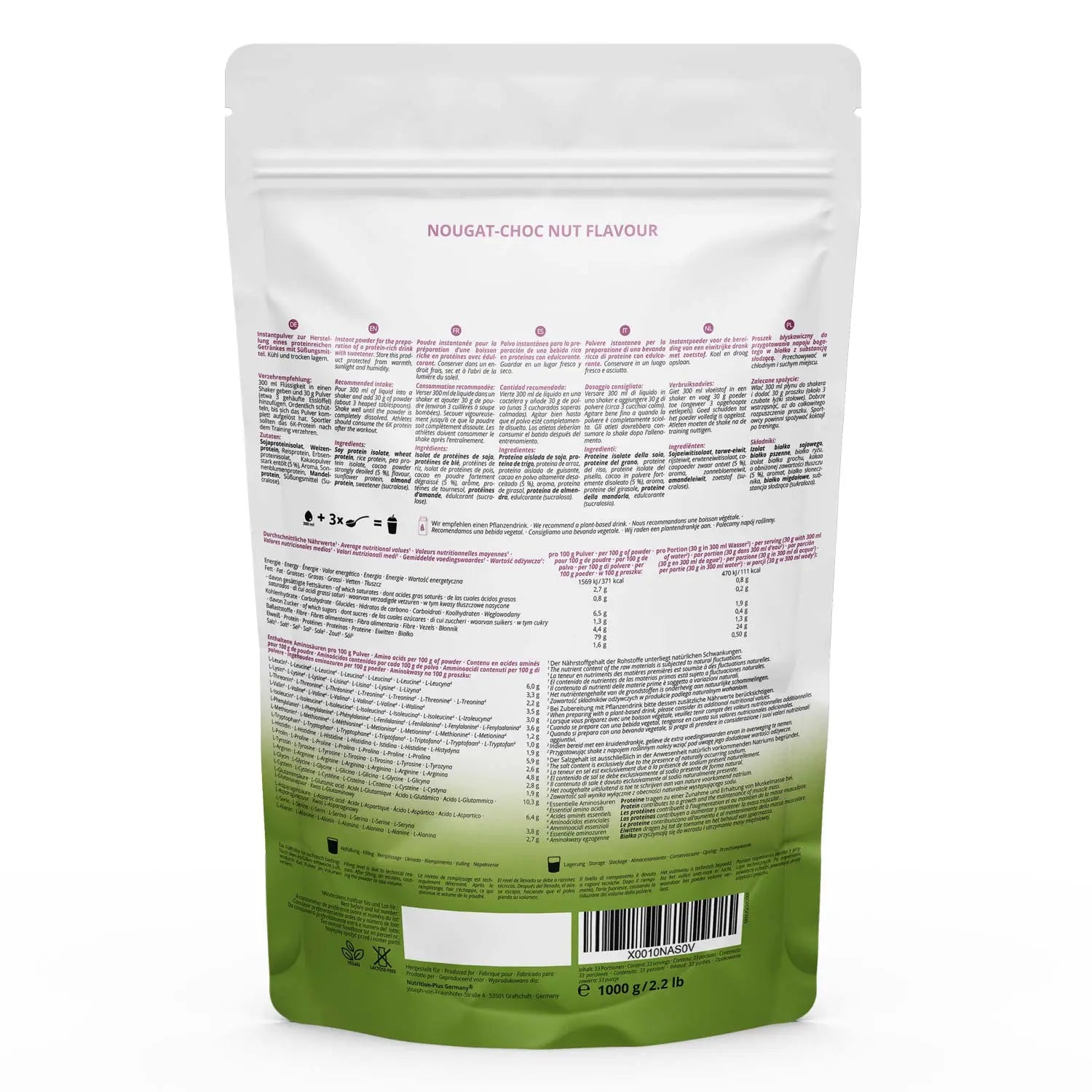 Nutri+ - Vegan 6K Proteinpulver - 1000 g