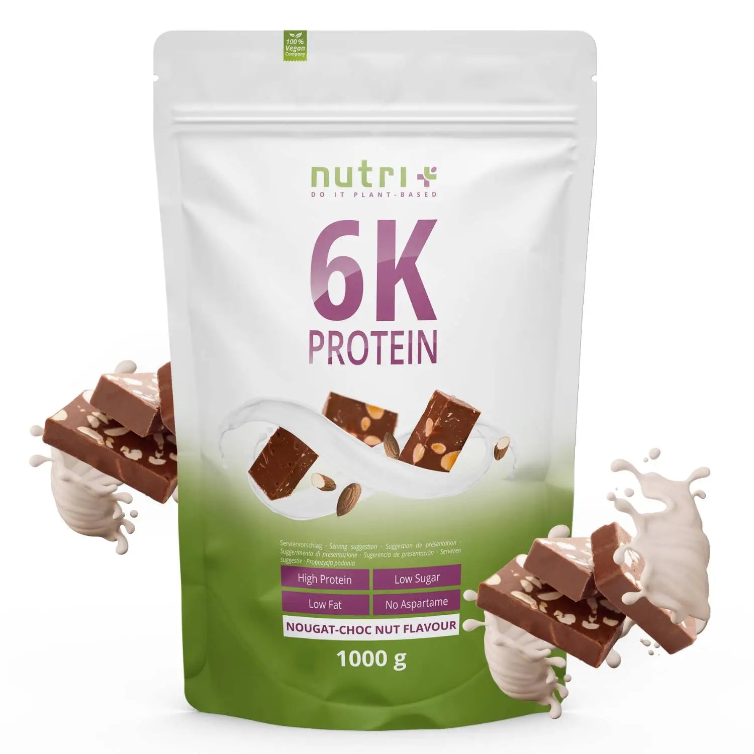 Nutri+ - Vegan 6K Proteinpulver - 1000 g