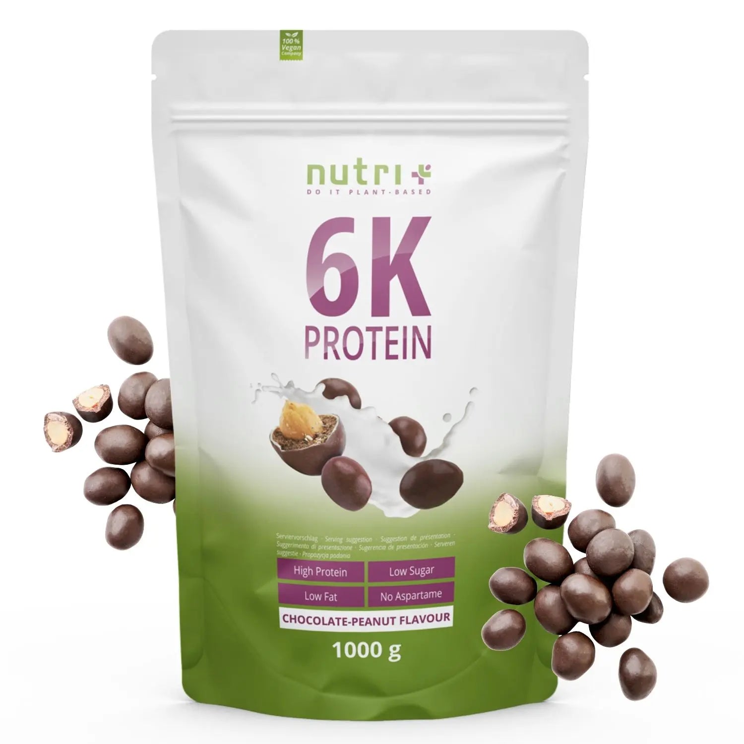 Nutri+ - Vegan 6K Proteinpulver - 1000 g