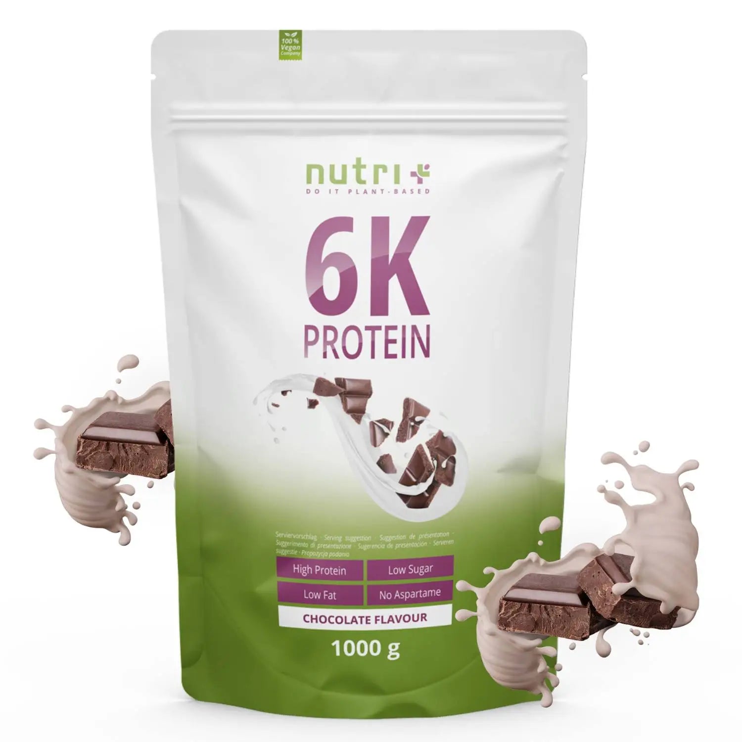 Nutri+ - Vegan 6K Proteinpulver - 1000 g