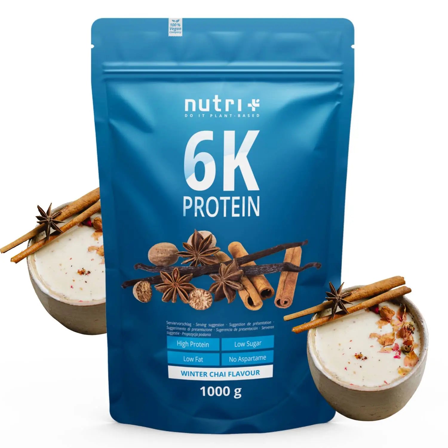 Nutri+ - Vegan 6K Proteinpulver - 1000 g