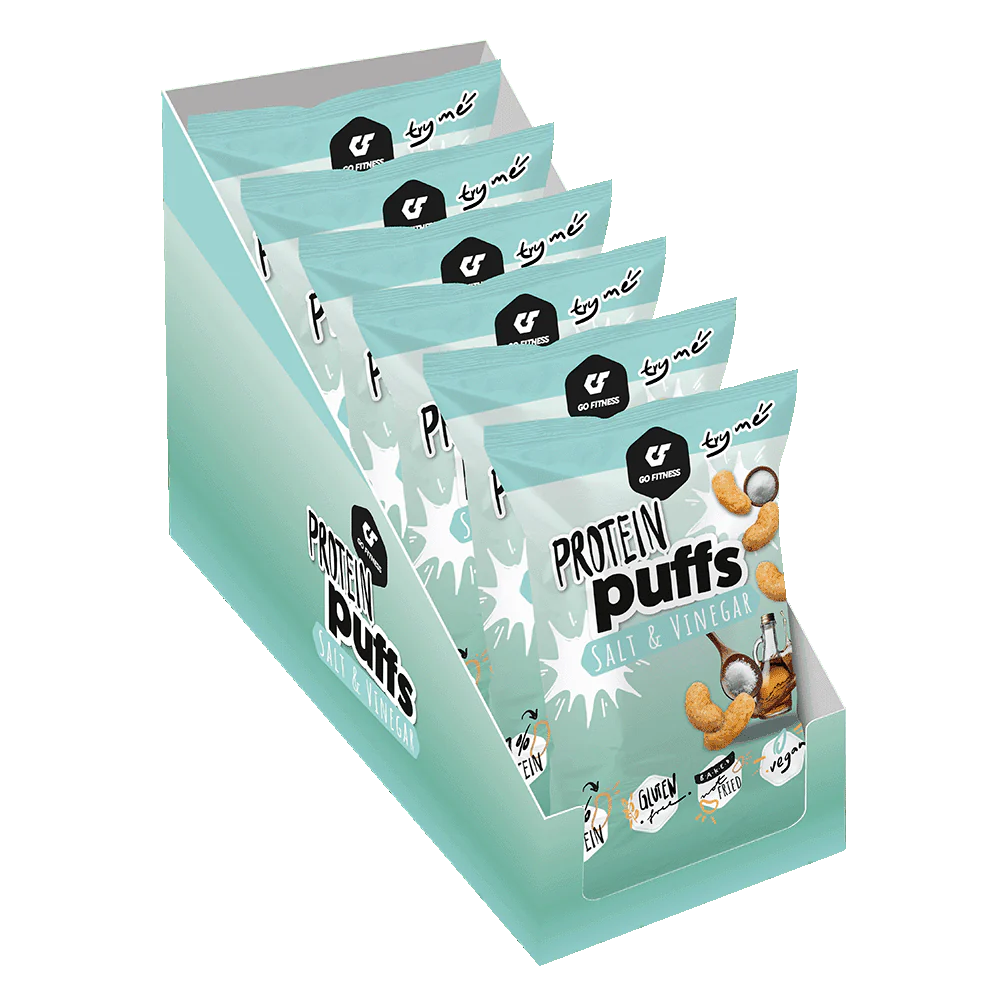 Proteinreiche vegane Puffs als gesunder Snack