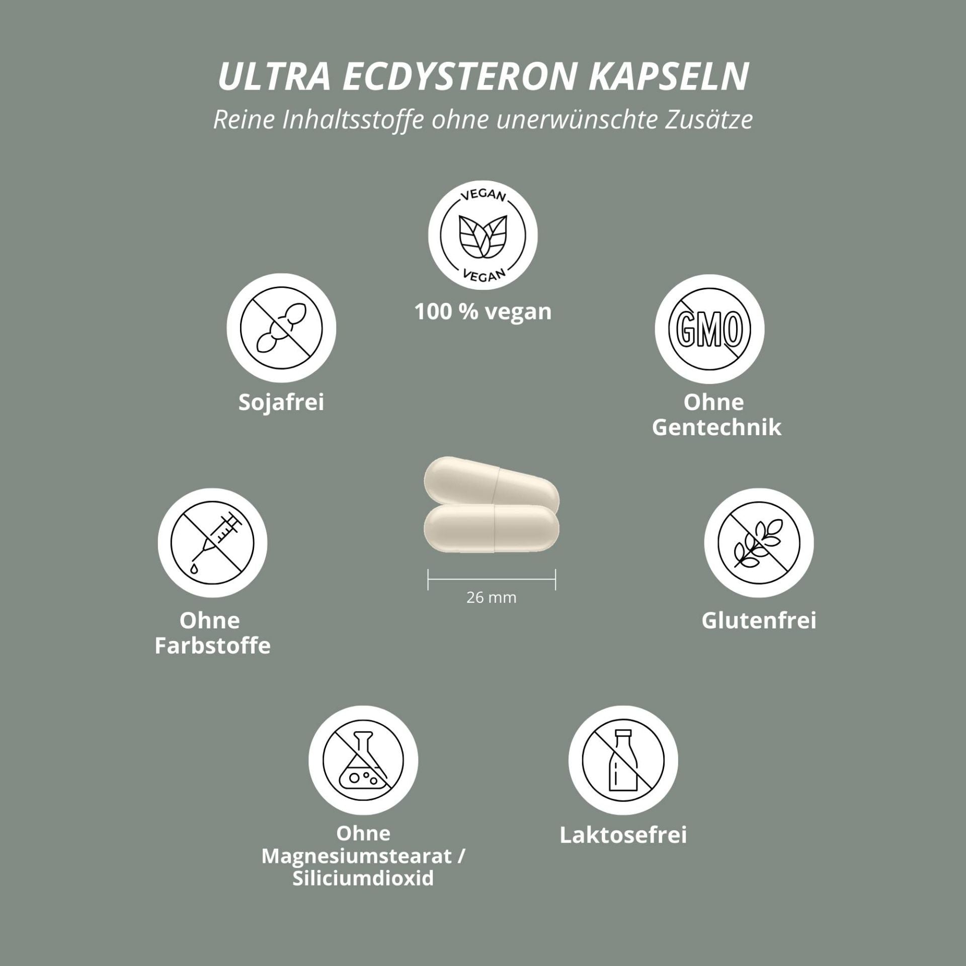 Nutri+ - Ultra Ecdysteron Kapseln + Leucin - 60 Kapseln