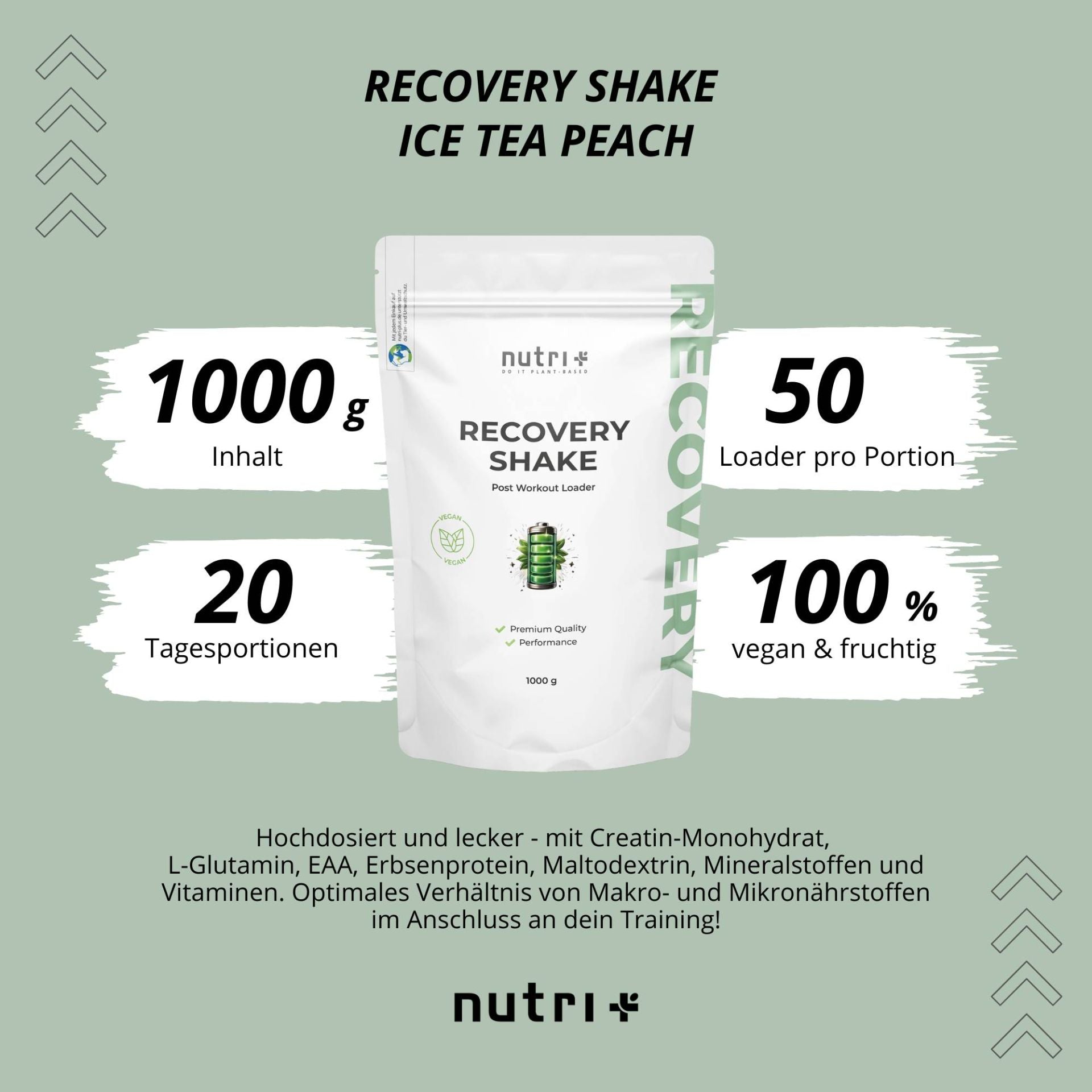 Nutri+ - Recovery Shake - 1000g