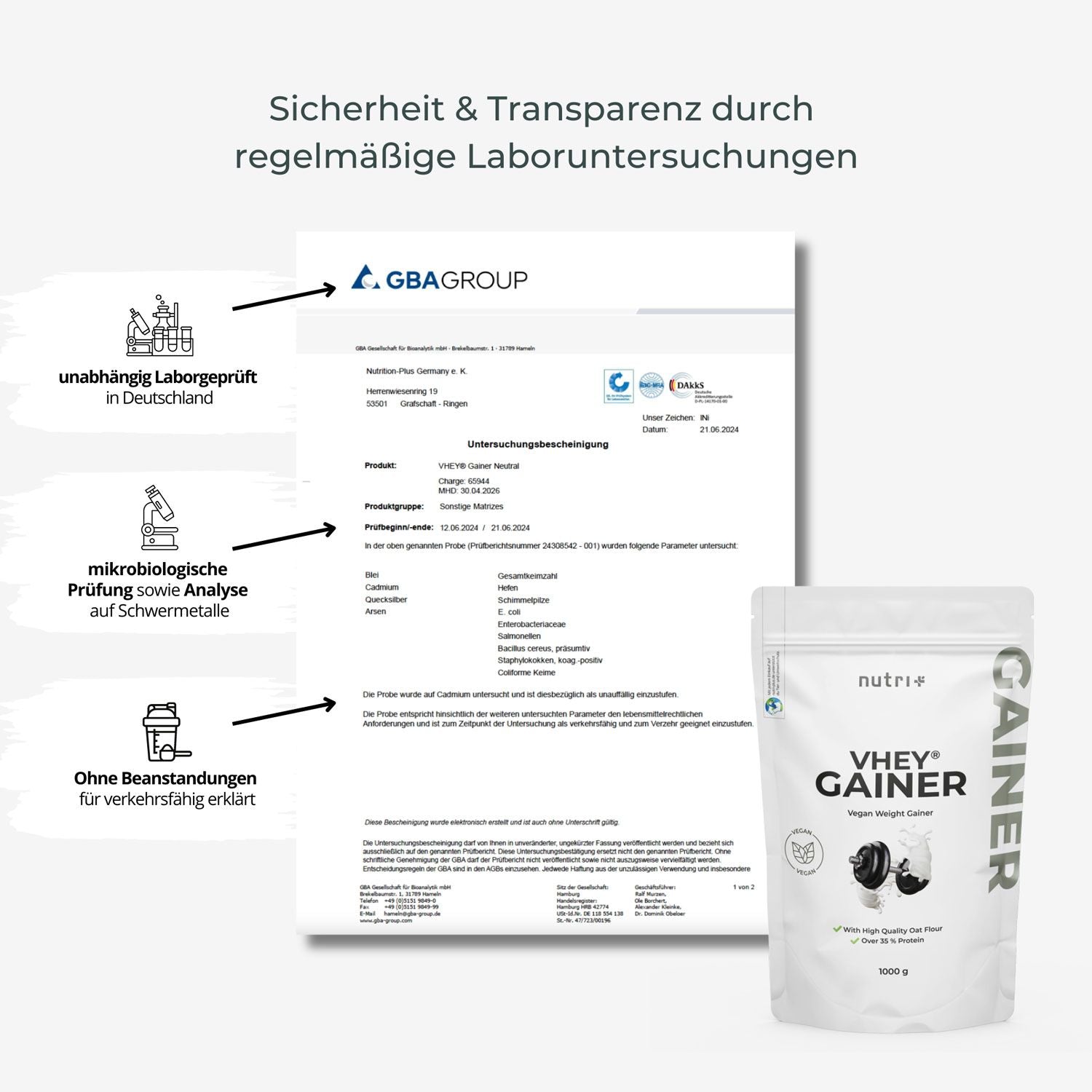 Nutri+ - VHEY® Gainer - 1000g